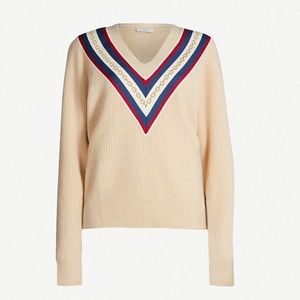 Sandro Wool V Neck Sweater